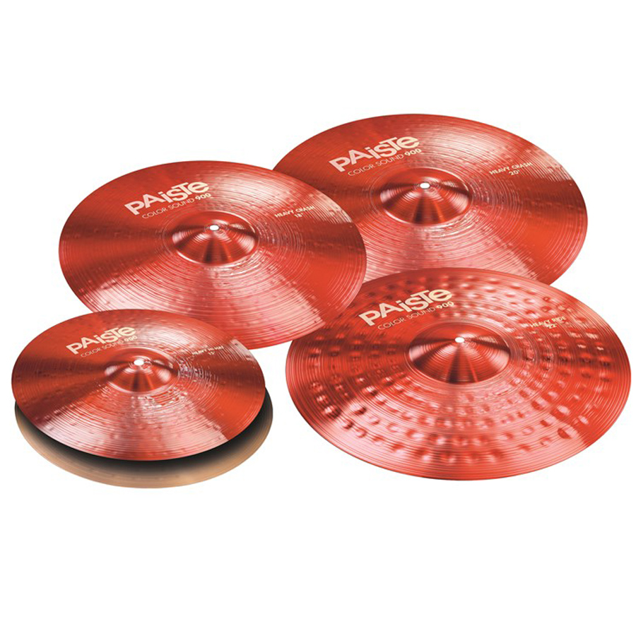 Paiste Cymbals Nottingham Color Sound 900 Heavy Set Red Paiste